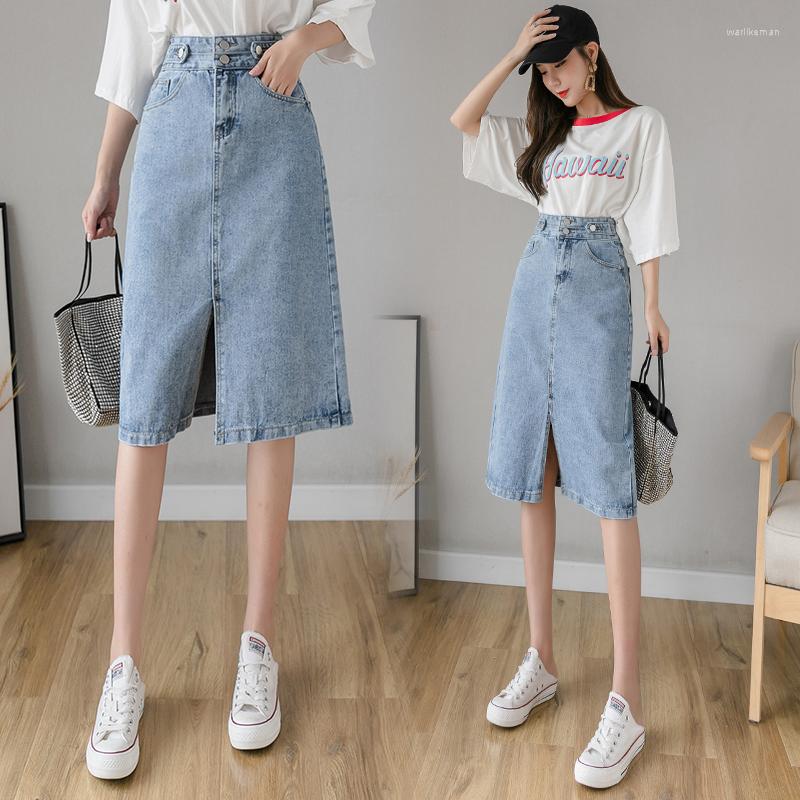 Skirts TingYiLi Spring Summer Women' Front Slit Jeans Skirt Vintage High Waist Light Blue Pencil Korean Style Midi Denim
Skirts TingYiLi Spring Summer Women' Front Slit Jeans Skirt Vintage High Waist Light Blue Pencil Korean Style Midi Denim