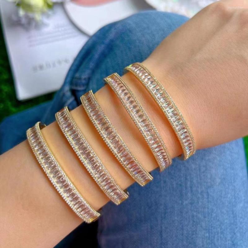 Bangle 3PCS Statement Rectangle CZ For Women Punk Gold Color Cuff Bangles Fashion Jewelry
Bangle 3PCS Statement Rectangle CZ For Women Punk Gold Color Cuff Bangles Fashion Jewelry