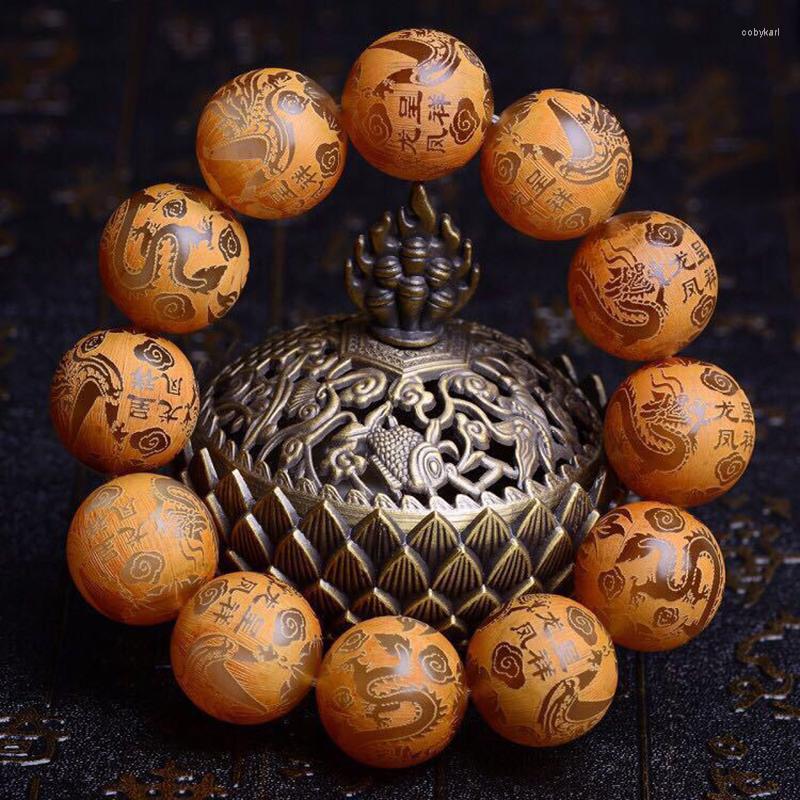 Strand Wholesale Fine Natural Horn Bracelets Micro-carving Dragon Phoeni Round Beads Rosary Tibetan National Style Jewelry
Strand Wholesale Fine Natural Horn Bracelets Micro-carving Dragon Phoeni Round Beads Rosary Tibetan National Style Jewelry