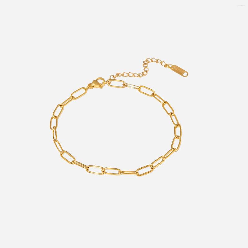 Anklets 2022 18K Gold Color Simple For Women Paper Clip Link Chain Trendy Stainless Steel Wrist Fashion Jewelry Gift
Anklets 2022 18K Gold Color Simple For Women Paper Clip Link Chain Trendy Stainless Steel Wrist Fashion Jewelry Gift