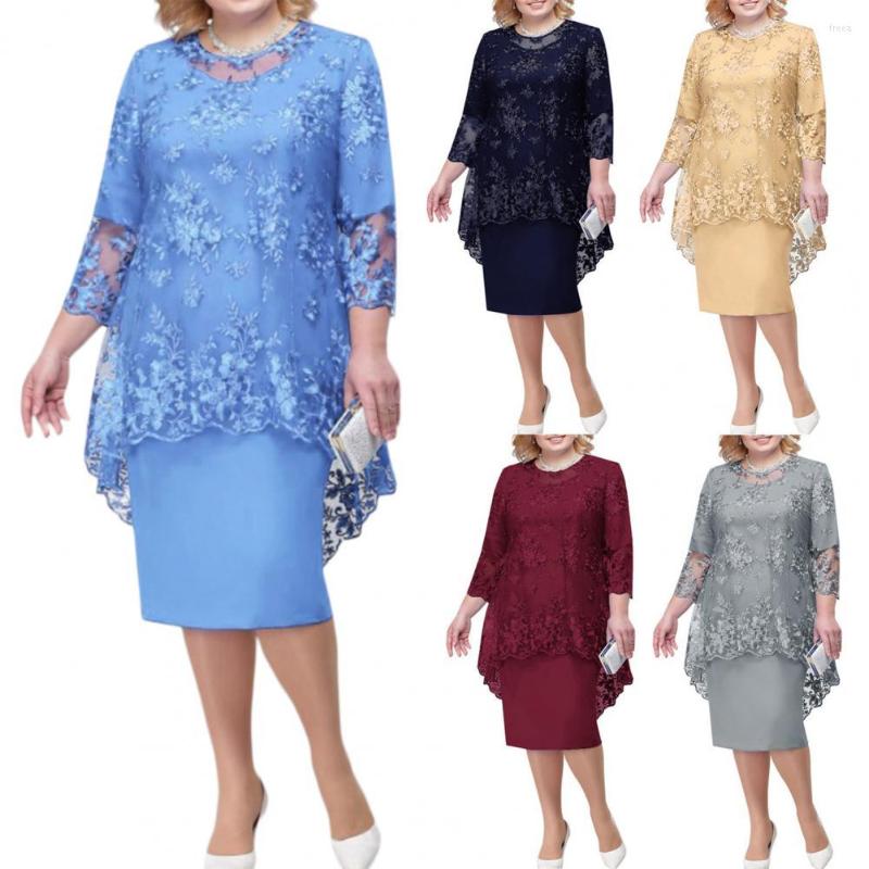 Casual Dresses Beautiful Women Dress Plus Size O-neck Solid Color Crochet Lace Elegant Midi Evening All-matched, Sky blue
Casual Dresses Beautiful Women Dress Plus Size O-neck Solid Color Crochet Lace Elegant Midi Evening All-matched, Sky blue