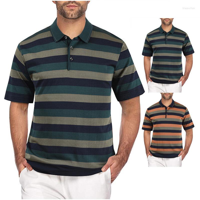 Men's T Shirts Summer Casual T-shirt Striped Color Matching Short Sleeves Harajuku, Green stripes
Men's T Shirts Summer Casual T-shirt Striped Color Matching Short Sleeves Harajuku, Green stripes