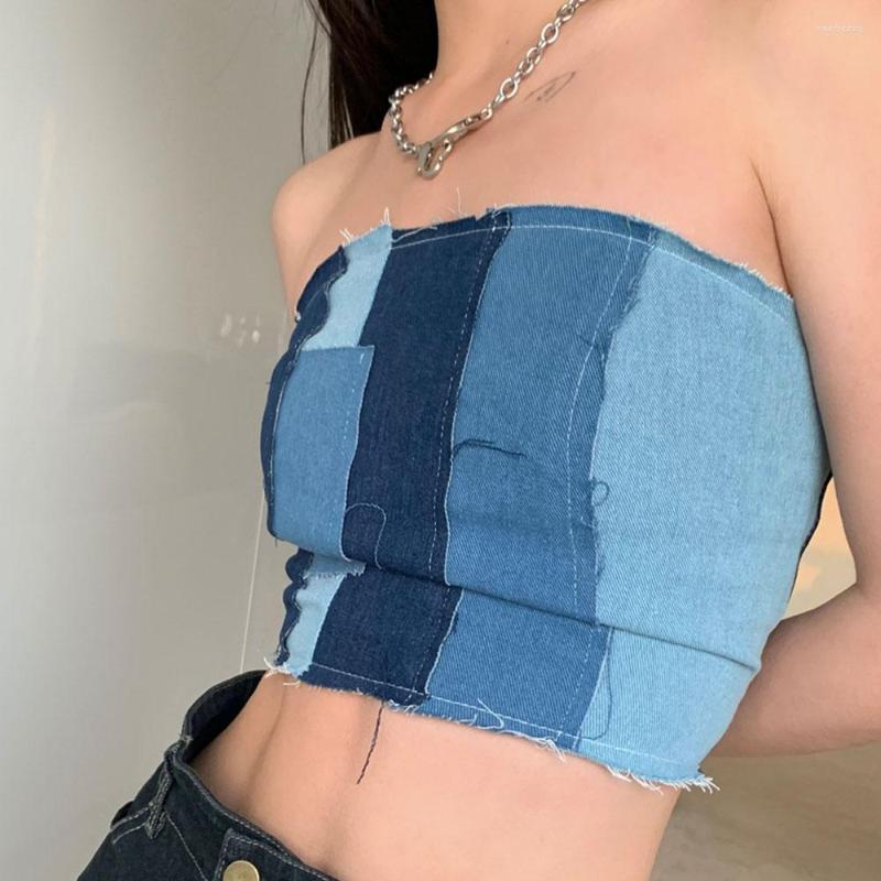 Women's Tanks Sexy Sleeveless Vest Women2022 Strap Stitching Girl Denim Tight Backless Short Camisole Y2K Party Club, Blue
Women's Tanks Sexy Sleeveless Vest Women2022 Strap Stitching Girl Denim Tight Backless Short Camisole Y2K Party Club, Blue