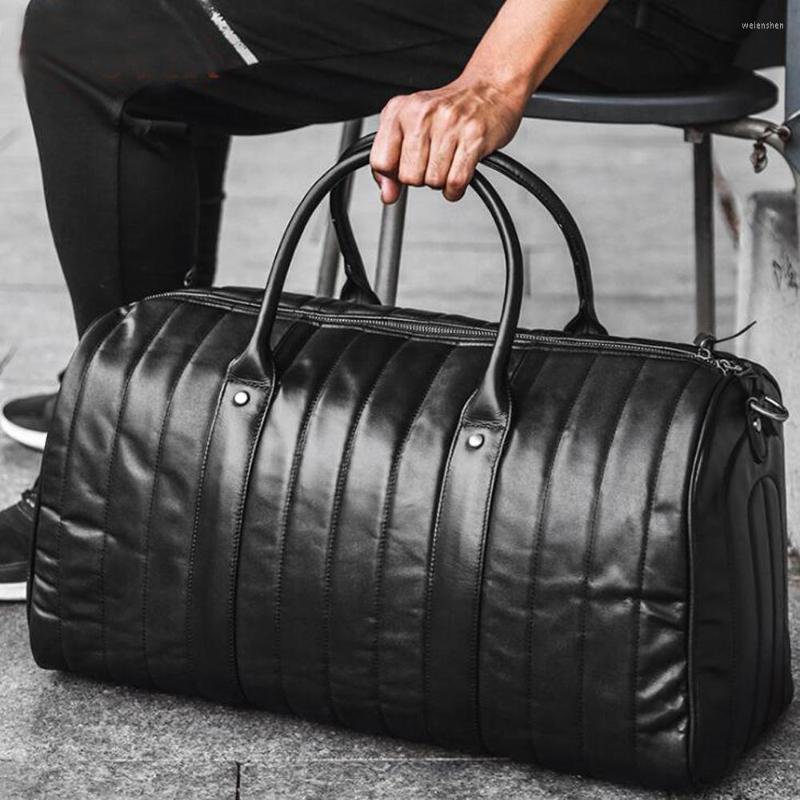 Duffel Bags Top Quality Genuine Leather Travel Bag Large Independent Fitness Shoulder Men Fashion Zipper Sports Luggage Handbag, Black
Duffel Bags Top Quality Genuine Leather Travel Bag Large Independent Fitness Shoulder Men Fashion Zipper Sports Luggage Handbag, Black
