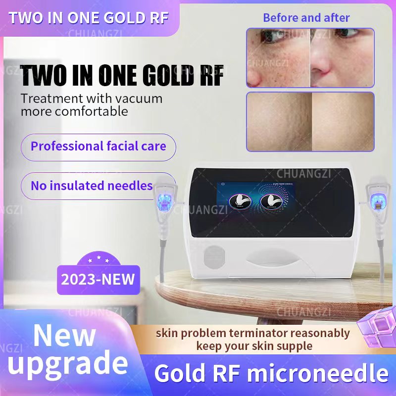 2023 New Gold RF Equipment 2 in 1 radio frequency Microneedle Multifunctional Portable Beauty Machine
2023 New Gold RF Equipment 2 in 1 radio frequency Microneedle Multifunctional Portable Beauty Machine