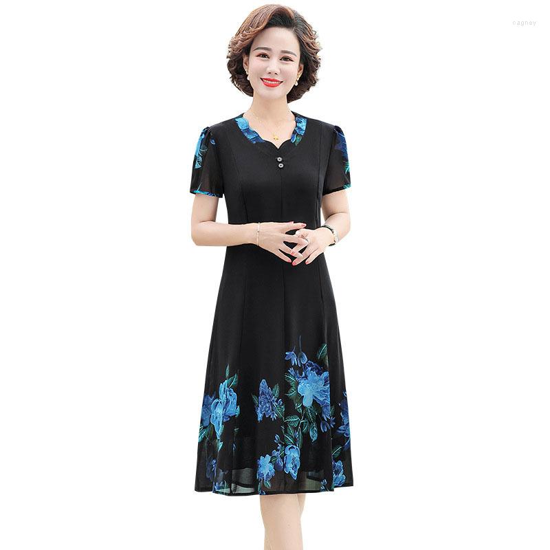 Party Dresses Middle-aged Mother Women 2022 Summer Dress Fashion Printed Chiffon Female Casual Loose Vestidos, Colour 3
Party Dresses Middle-aged Mother Women 2022 Summer Dress Fashion Printed Chiffon Female Casual Loose Vestidos, Colour 3