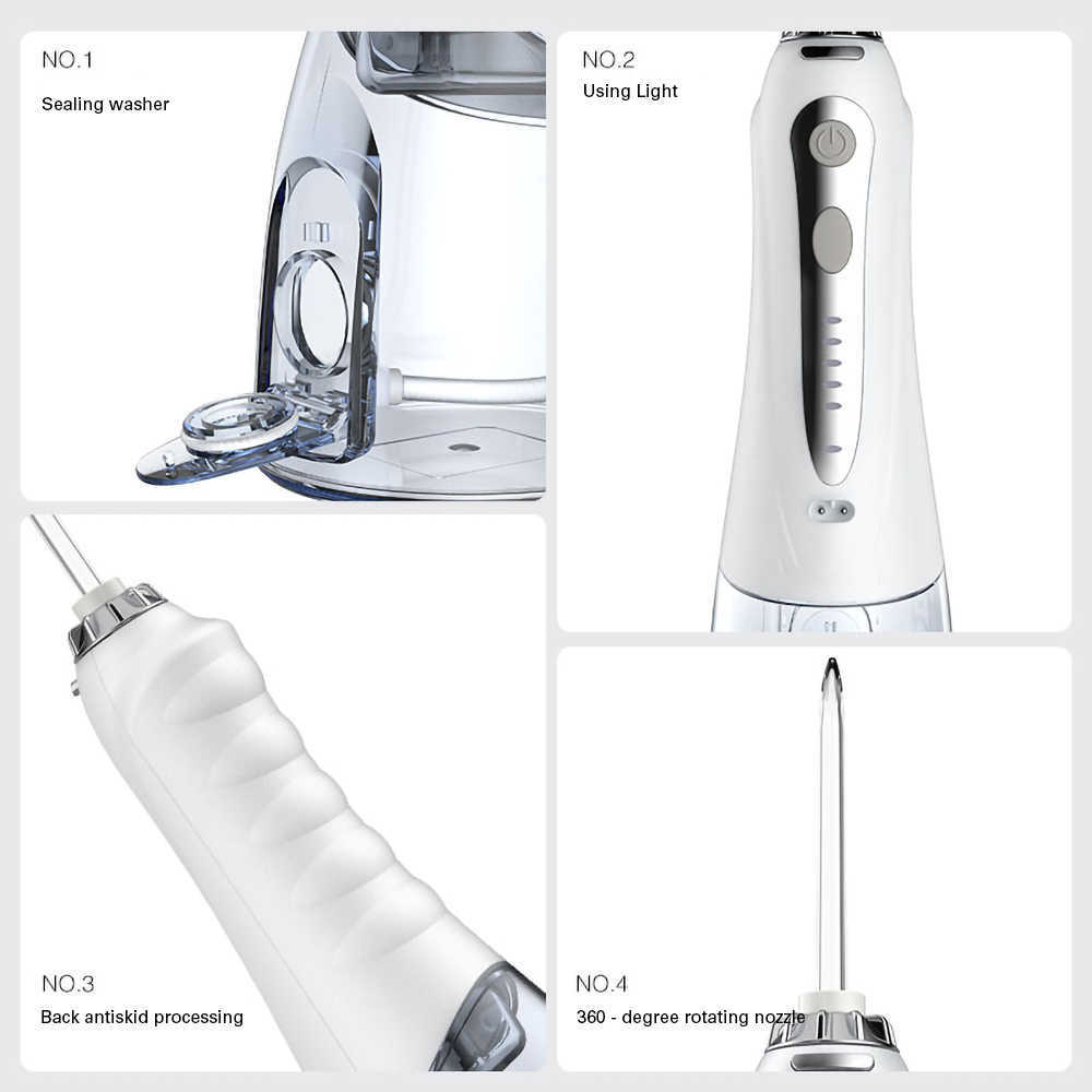 Oral Irrigators Other Hygiene AZDENT HF-9 Irrigator USB Rechargeable Portable Water Dental Flosser Cleaning 221215
