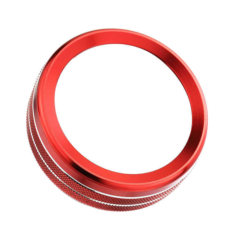 2025 new 2Pcs Air Condition Radio Knob Rings AC Control Switch Button Decorative Ring Cover for Ford Mustang 2015-2020 Audio Trim