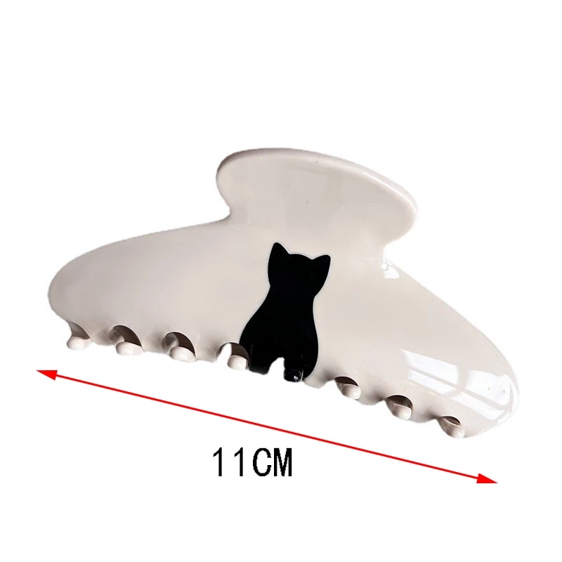 France Women Large Cute Cat Acetate Hair Claws Ladies High-fashion Hairpins Hairgrip Headwear Barrettes Washing Face Hair Clips