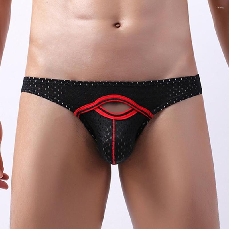 

Underpants Mans Underwear Men Brief Sexy Thongs G Strings Gay Penis U-Bulge Pouch Panties Bikini Hollowed Out U Convex Briefs, Black