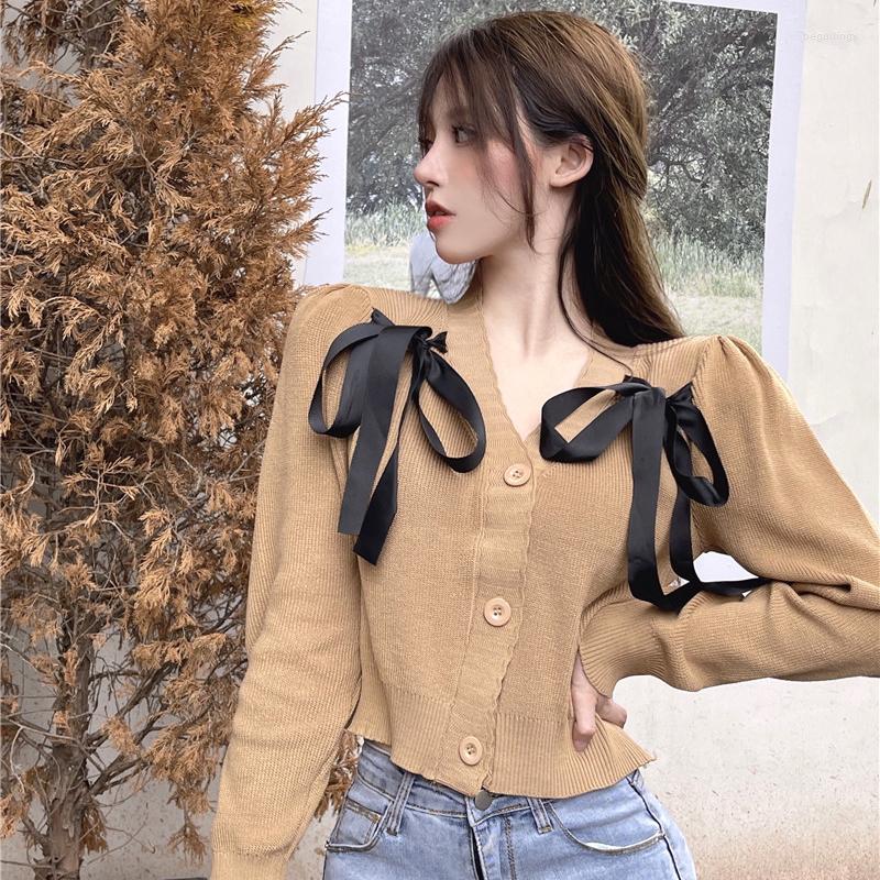 Women's Knits Cardigan Crop Top Bow Autumn V-neck Black Sweaters Korean Clothes Chic Jumpers Fashion Fall 2022 Woman Knitted
Women's Knits Cardigan Crop Top Bow Autumn V-neck Black Sweaters Korean Clothes Chic Jumpers Fashion Fall 2022 Woman Knitted