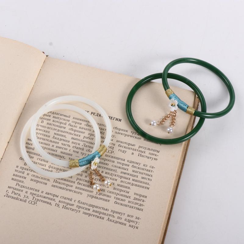 Bangle 2Pcs/Set Natural Chalcedony Jingle Bangles Girly Beauty Bracelet White Shell Small Flower Thin Agate
Bangle 2Pcs/Set Natural Chalcedony Jingle Bangles Girly Beauty Bracelet White Shell Small Flower Thin Agate