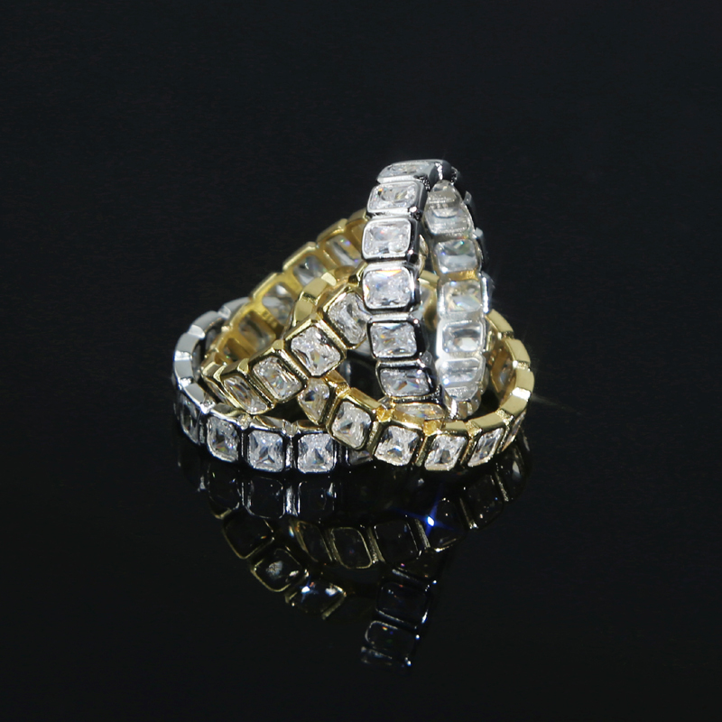 Delicate 925 Sterling Silver ring Baguette Cubic Zirconia CZ charm Fashion Wedding Engagement Ring jewelry for Women