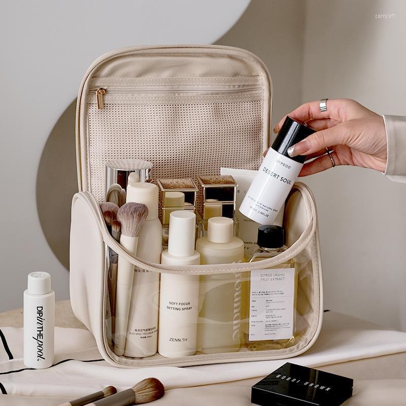Cosmetic Bags Large-Capacity Bag Cases Portable Leather Makeup Pouch Women Waterproof Bathroom Washbag Multifunction Clear Zipper, A1
Cosmetic Bags Large-Capacity Bag Cases Portable Leather Makeup Pouch Women Waterproof Bathroom Washbag Multifunction Clear Zipper, A1