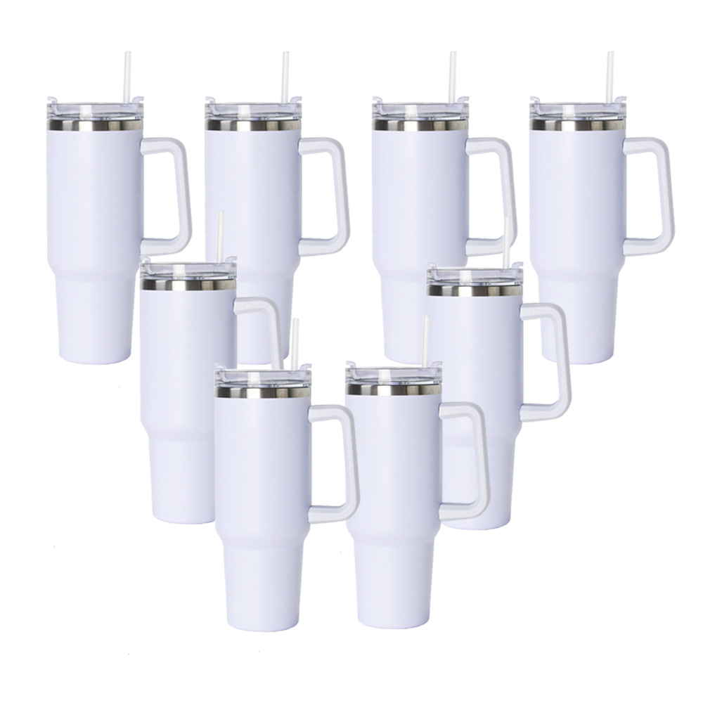 Sublimation white 40oz stainless steel tumbler with handle lid straw big capacity beer mug water bottle outdoor camping cup
Sublimation white 40oz stainless steel tumbler with handle lid straw big capacity beer mug water bottle outdoor camping cup