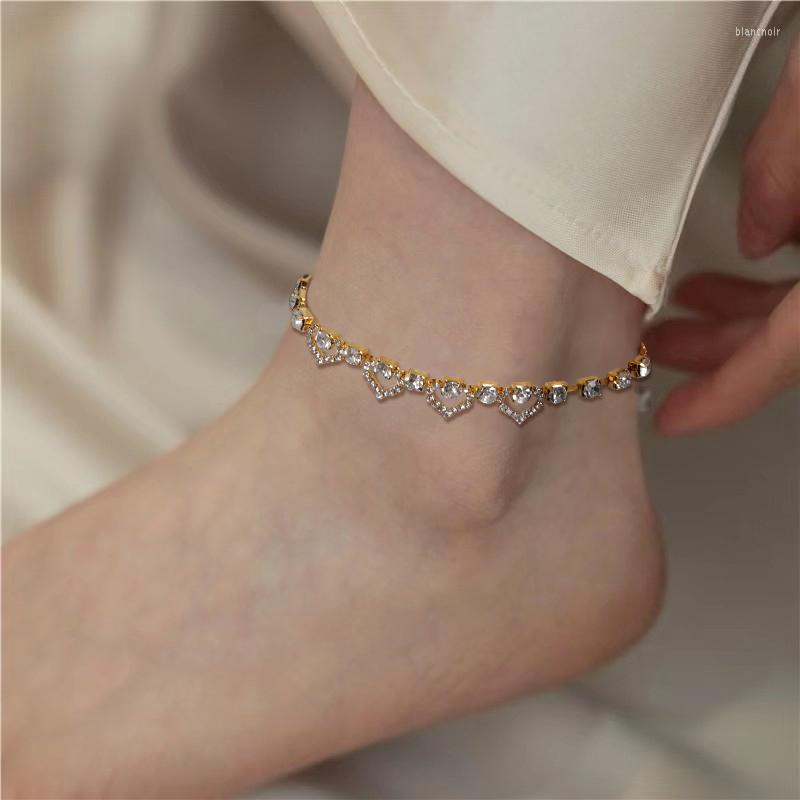Anklets Fashion Jewelry Gold Plated Sexy Ankle Bracelet Chain Foot Rhinestone Heart Design Acceaaories
Anklets Fashion Jewelry Gold Plated Sexy Ankle Bracelet Chain Foot Rhinestone Heart Design Acceaaories
