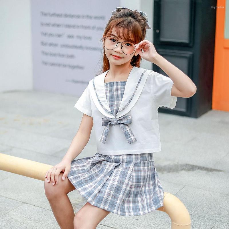 Clothing Sets Teen Student Outfits Set Summer Girls Fashion Plaid 2 Pcs Suit For Kids Tracksuit 4-13 Years Children, Sky blue
Clothing Sets Teen Student Outfits Set Summer Girls Fashion Plaid 2 Pcs Suit For Kids Tracksuit 4-13 Years Children, Sky blue
