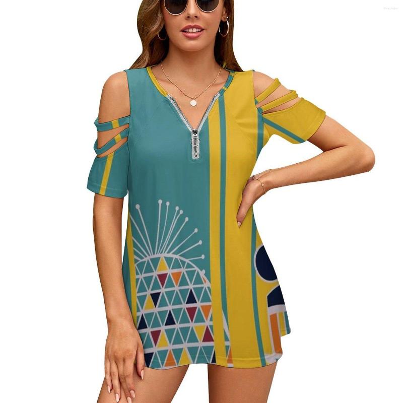 Women' T Shirts Retro Kingdom Fashion Zip Off Shoulder Top Short-Sleeve Women Shirt Studios Walt World Magic Animal Land, Nt
Women' T Shirts Retro Kingdom Fashion Zip Off Shoulder Top Short-Sleeve Women Shirt Studios Walt World Magic Animal Land, Nt