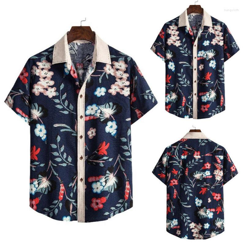 Men's T Shirts Men Short Sleeve Button Down Shirt Blouse Summer Floral Casual Loose T-shirt Top, As the picture
Men's T Shirts Men Short Sleeve Button Down Shirt Blouse Summer Floral Casual Loose T-shirt Top, As the picture