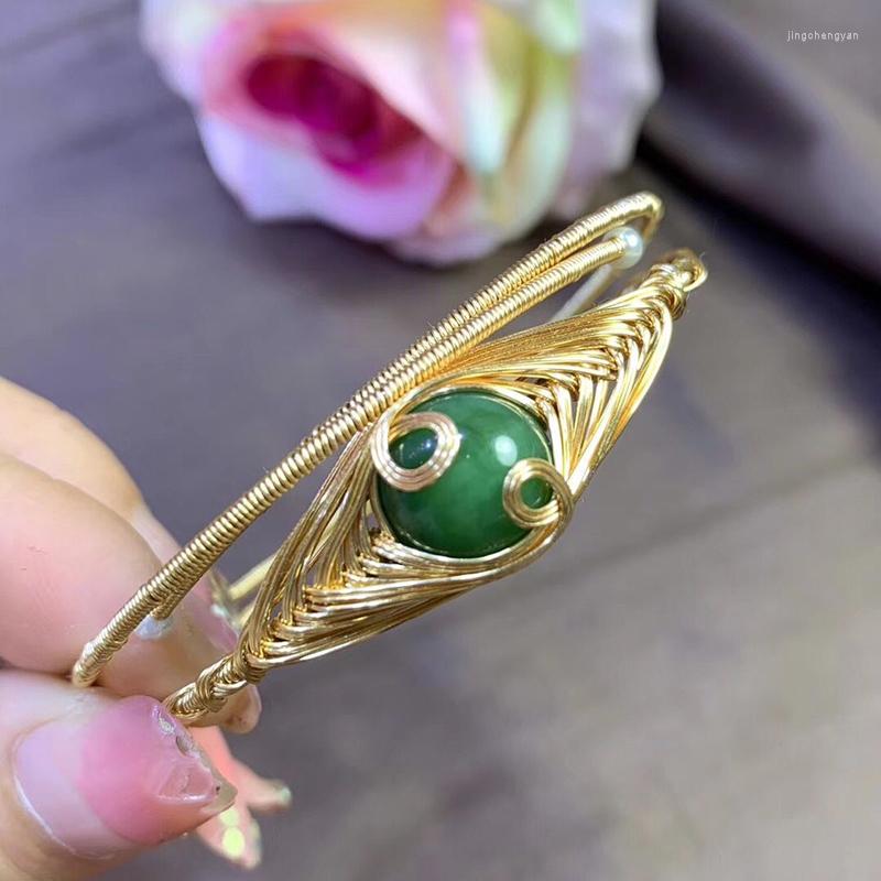 Bangle Drop JoursNeige Green Natural Stone Bangles With Metal Fittings Fashion For Women Girl Gift Jewelry
Bangle Drop JoursNeige Green Natural Stone Bangles With Metal Fittings Fashion For Women Girl Gift Jewelry