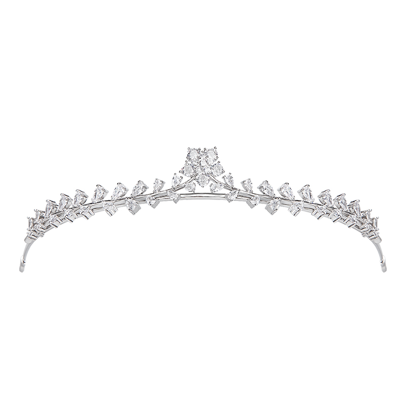 Elegant Small Crystal Wedding Flower Tiaras and Crowns for Women Princess Headpiece Bridal Hair Accessories Jewelry Gift