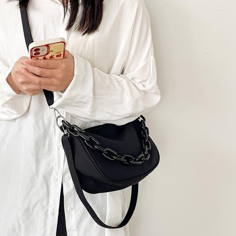 Evening Bags Fashion Women's Shoulder Bag Acrylic Chain Underarm Japanese Simple And Versatile Casual Nylon Messenger, Black
Evening Bags Fashion Women's Shoulder Bag Acrylic Chain Underarm Japanese Simple And Versatile Casual Nylon Messenger, Black