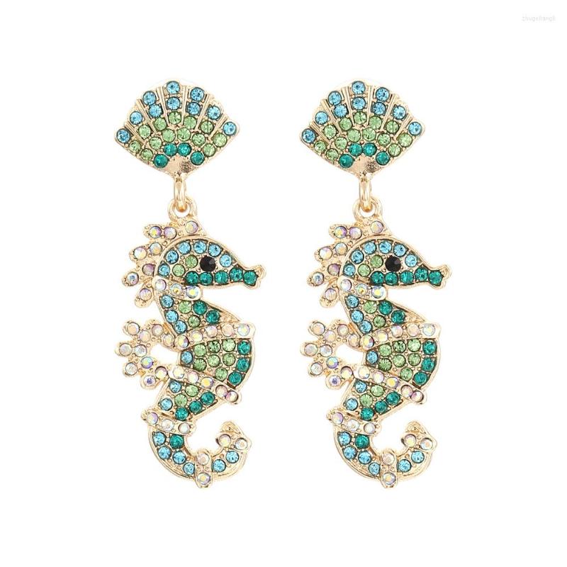 Dangle Earrings Colorful Rhinestone Shell Hippocampus Fashion Metal Crystal Animal Drop For Women Jewelry Accessories
Dangle Earrings Colorful Rhinestone Shell Hippocampus Fashion Metal Crystal Animal Drop For Women Jewelry Accessories