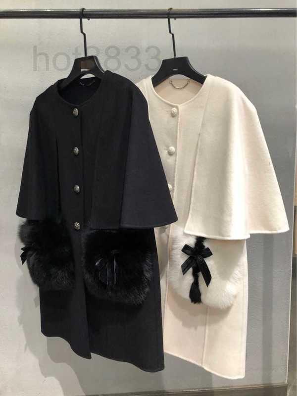 Women' Wool & Blends Designer Autumn and winter new fox fur pocket noble temperament long cashmere cloak coat women KT1P, White9
Women' Wool & Blends Designer Autumn and winter new fox fur pocket noble temperament long cashmere cloak coat women KT1P, White9