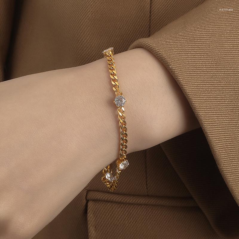 Link Bracelets European Fashion Temperament High Quality Origin Zircon Titanium Steel Bracelet Gift Party Women Jewelry 2022
Link Bracelets European Fashion Temperament High Quality Origin Zircon Titanium Steel Bracelet Gift Party Women Jewelry 2022