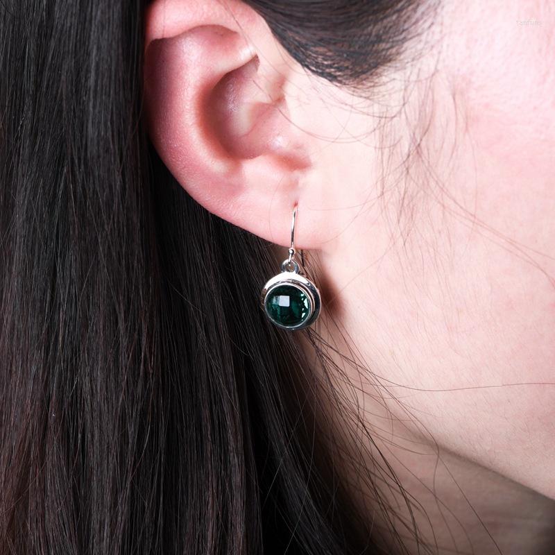 Dangle Earrings FNJ 925 Silver Round For Women Jewelry S925 Sterling Drop Earring Green Zircon
Dangle Earrings FNJ 925 Silver Round For Women Jewelry S925 Sterling Drop Earring Green Zircon