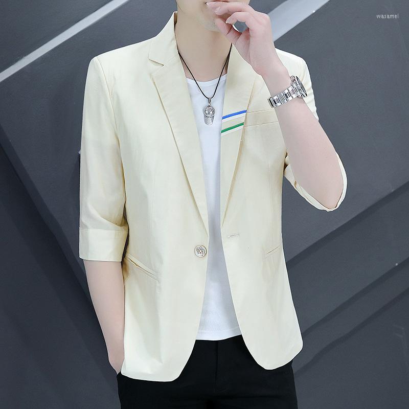 Men's Suits HOO 2022 Men's Summer Half Sleeve Blazer Youth Handsome Print, White
Men's Suits HOO 2022 Men's Summer Half Sleeve Blazer Youth Handsome Print, White