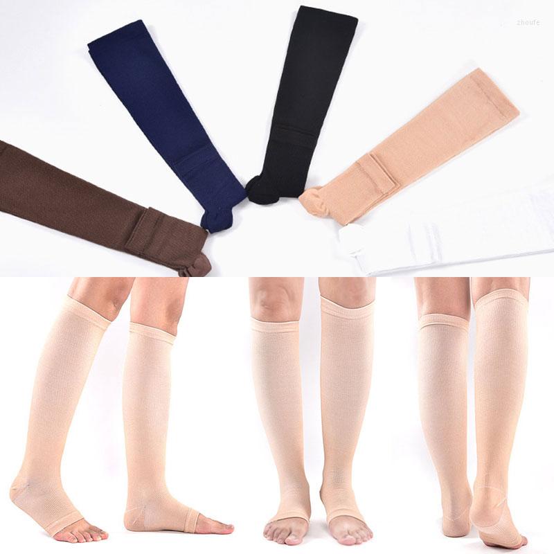Women Socks Compression Leg Support Stocking Tip Open Varicose Men Womens Pain Relief Pressure Circulation Soft Elastic Toeless, Navy blue
Women Socks Compression Leg Support Stocking Tip Open Varicose Men Womens Pain Relief Pressure Circulation Soft Elastic Toeless, Navy blue