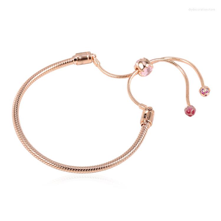 Charm Bracelets 2022 925 Sterling Silver Peach Blossom Enamel Bracelet Fit For Women DIY Adjustable Jewelry Making
Charm Bracelets 2022 925 Sterling Silver Peach Blossom Enamel Bracelet Fit For Women DIY Adjustable Jewelry Making