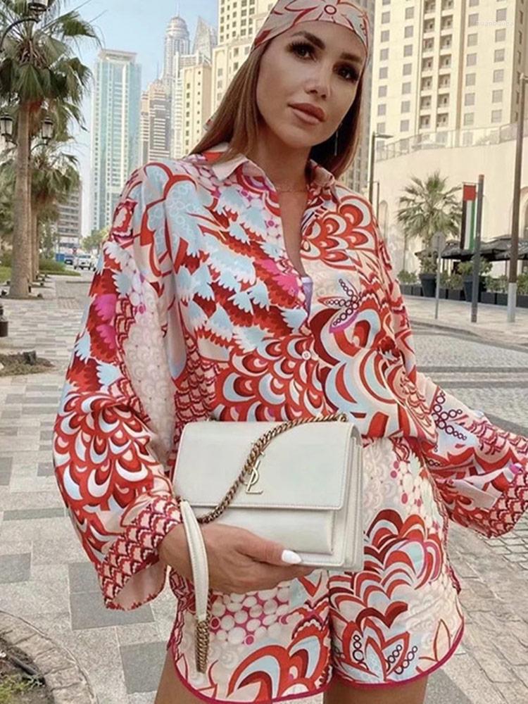 Women's Tracksuits Print Shirts Shorts Scarf Thress Piece Women Suit Long Sleeve Top High Waist Female Suits 2022 Summer Beach Lady, 01 safflower
Women's Tracksuits Print Shirts Shorts Scarf Thress Piece Women Suit Long Sleeve Top High Waist Female Suits 2022 Summer Beach Lady, 01 safflower