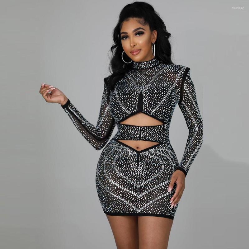 Casual Dresses 2022 Arrival Dress Solid Diamond Hollow Out O-Neck Long Sleeve Sexy Celebrity Party Mini Vestidos, Black
Casual Dresses 2022 Arrival Dress Solid Diamond Hollow Out O-Neck Long Sleeve Sexy Celebrity Party Mini Vestidos, Black