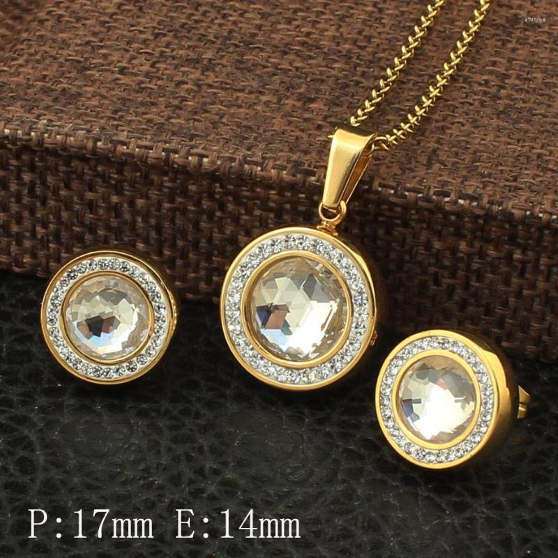 Necklace Earrings Set Fashion Pattern Stainless Steel Jewelry Gold Color Pendant And Earring Sets For Women Wholesale SBJFBUBF, Picture shown
Necklace Earrings Set Fashion Pattern Stainless Steel Jewelry Gold Color Pendant And Earring Sets For Women Wholesale SBJFBUBF, Picture shown