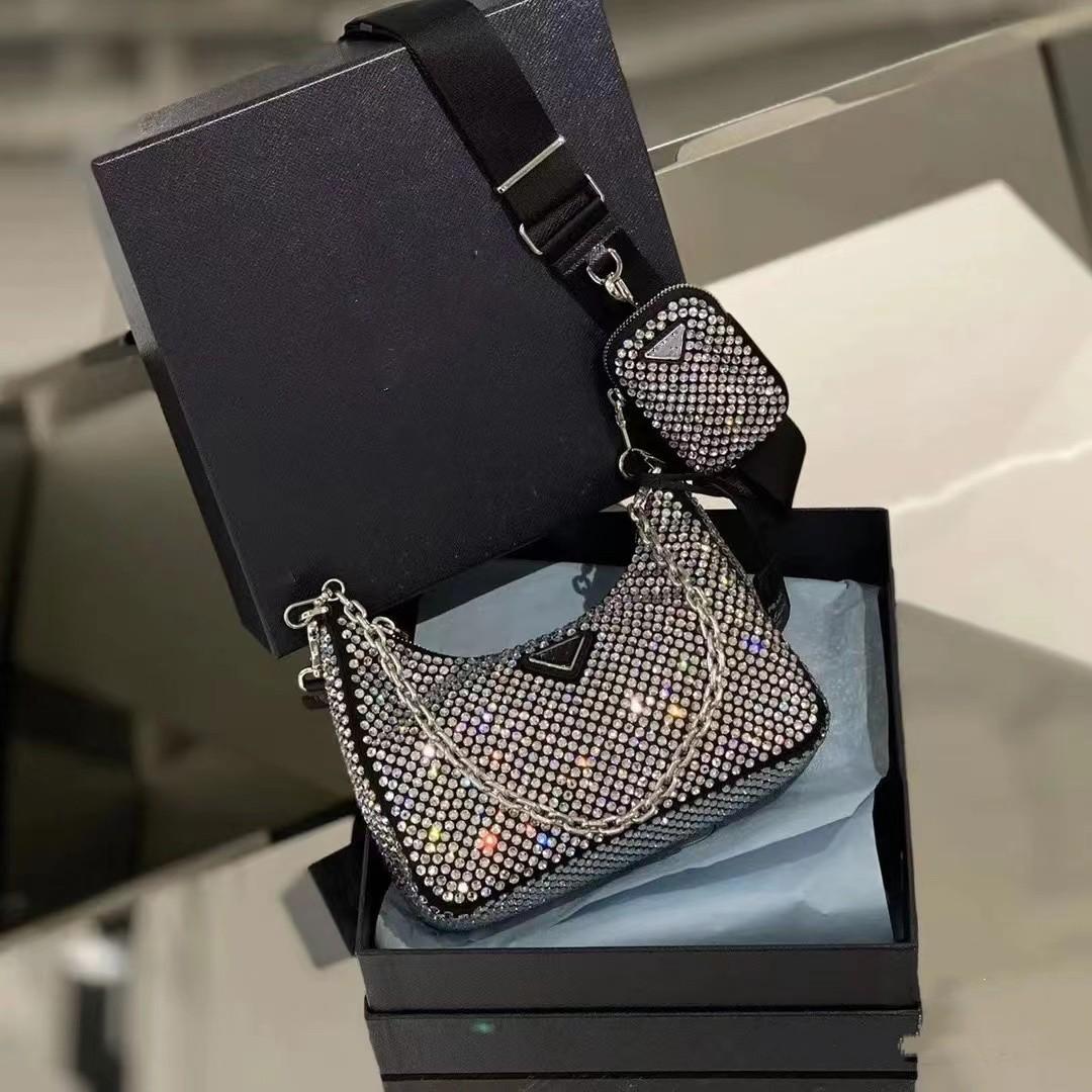 Designer Women Luxury Shoulder Bags Shiny Diamond Handbags Beading Baguettes Bling Beads Purses Glittering Diamonds Handbag Totes Bag, Silver
Designer Women Luxury Shoulder Bags Shiny Diamond Handbags Beading Baguettes Bling Beads Purses Glittering Diamonds Handbag Totes Bag, Silver