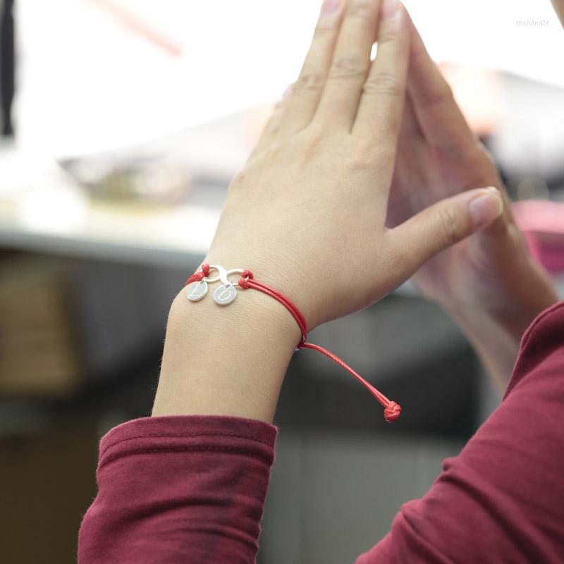 Charm Bracelets Customized 925 Sold Silver Rope Bracelet Two Initals Engraved Disc Hand Stamped Letters Women Jewelry Christmas Gift 
Charm Bracelets Customized 925 Sold Silver Rope Bracelet Two Initals Engraved Disc Hand Stamped Letters Women Jewelry Christmas Gift