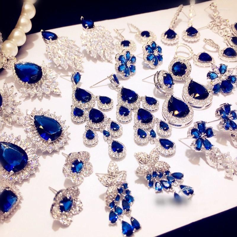 Dangle Earrings Vintage Drop For Women Solid 925 Luxury Bricnos Blue Cubic Zirconia Temperament Earring Fine Jewelry
Dangle Earrings Vintage Drop For Women Solid 925 Luxury Bricnos Blue Cubic Zirconia Temperament Earring Fine Jewelry