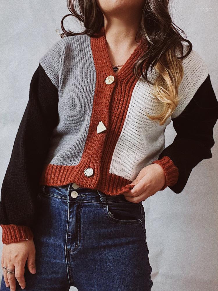 Women' Knits Splicing Contrasting Colors Vintage V-neck Knitted Cardigan Women' Chic Harajuku Casual Long-sleeved Sweater Coat Autumn, Green
Women' Knits Splicing Contrasting Colors Vintage V-neck Knitted Cardigan Women' Chic Harajuku Casual Long-sleeved Sweater Coat Autumn, Green