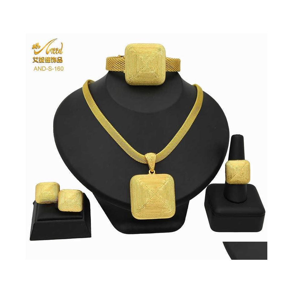 Earrings Necklace African Gold Plated Jewelry Set For Women 24K Indian Bridal Wedding Big Pendants Bracelet Ring Dubai Jewellery H Dhdix, White
Earrings Necklace African Gold Plated Jewelry Set For Women 24K Indian Bridal Wedding Big Pendants Bracelet Ring Dubai Jewellery H Dhdix, White