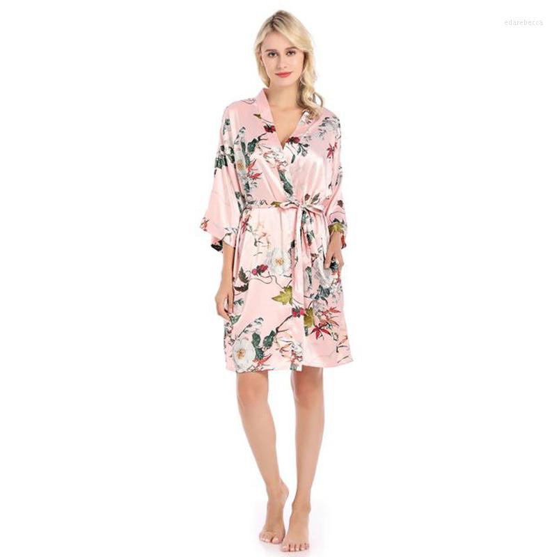 Women' Sleepwear 2022 Silky Floral Printed Bride Pajamas Nightgown Home Wear Bathrobe For Women Bridal Party Gifts Female Kimono Robe Set, Picture shown
Women' Sleepwear 2022 Silky Floral Printed Bride Pajamas Nightgown Home Wear Bathrobe For Women Bridal Party Gifts Female Kimono Robe Set, Picture shown
