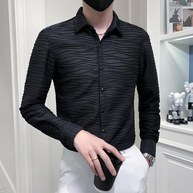 Men's Casual Shirts 2022 Water Ripple For Men Autumn Long Sleeve Slim Fit Shirt Business Social Dress Party Tuxedo Blouse -4XL, Black
Men's Casual Shirts 2022 Water Ripple For Men Autumn Long Sleeve Slim Fit Shirt Business Social Dress Party Tuxedo Blouse -4XL, Black