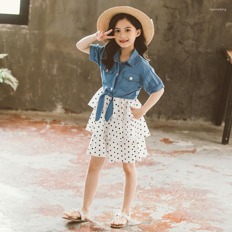 Clothing Sets Girls Summer Wear Two-piece 2022 Children Korean Polka Dot Denim Jacket Skirt Fashion Clothes, Black
Clothing Sets Girls Summer Wear Two-piece 2022 Children Korean Polka Dot Denim Jacket Skirt Fashion Clothes, Black