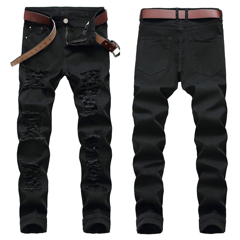 Men's Jeans Fashion Hip-hop Casual Yellow Knee Ripped Slim Design Locomotive Holes, Black
Men's Jeans Fashion Hip-hop Casual Yellow Knee Ripped Slim Design Locomotive Holes, Black