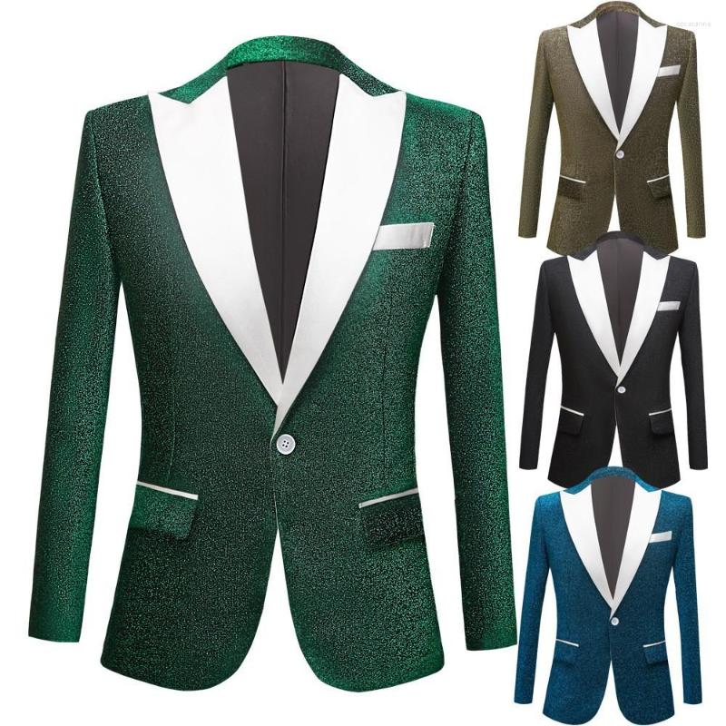 Men's Suits Stage Glitter Blazer Costume Men's Solid Color Slim Fashion Shawl Lapel Banquet Wedding Groom Tuxedo Singer Host Suit, Brown
Men's Suits Stage Glitter Blazer Costume Men's Solid Color Slim Fashion Shawl Lapel Banquet Wedding Groom Tuxedo Singer Host Suit, Brown
