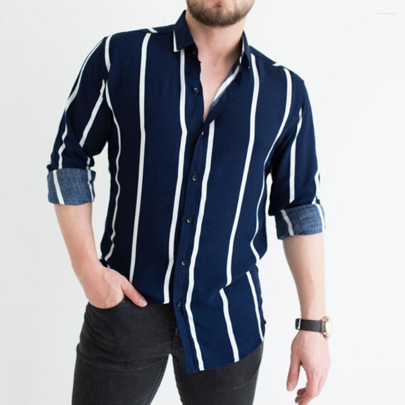 Men's T Shirts 2022 Shirt Striped Print Men Slim Turn-down Collar Top Long Sleeve Buttons Closure Business Male Clothing, Black
Men's T Shirts 2022 Shirt Striped Print Men Slim Turn-down Collar Top Long Sleeve Buttons Closure Business Male Clothing, Black
