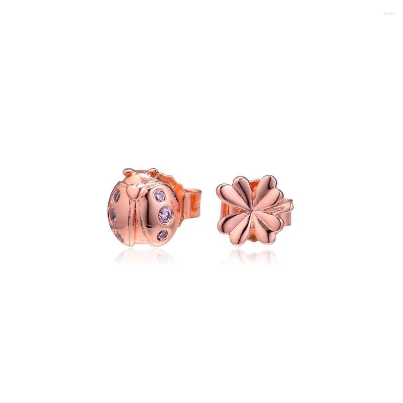 Stud Earrings 925 Sterling Silver Rose Four-Leaf Clover And Ladybird For Women Wedding Earring Fine Jewelry Gift
Stud Earrings 925 Sterling Silver Rose Four-Leaf Clover And Ladybird For Women Wedding Earring Fine Jewelry Gift