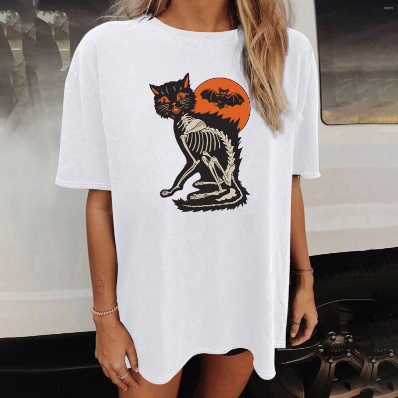 Women' T Shirts Women Ladies Casual Halloween Print Round Neck Loose Short Sleeve Womens Tees Long Cotton Top, Black
Women' T Shirts Women Ladies Casual Halloween Print Round Neck Loose Short Sleeve Womens Tees Long Cotton Top, Black