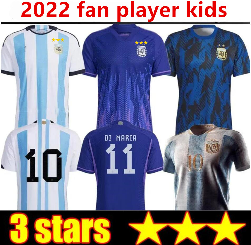 3 stars Argentina fans Player Version Soccer Jerseys home away 2022 DI MARIA DYBALA Football Shirt AGUERO MARADONA MONTIEL MARTINEZ maillot men kids camesita, 2022 away fan
3 stars Argentina fans Player Version Soccer Jerseys home away 2022 DI MARIA DYBALA Football Shirt AGUERO MARADONA MONTIEL MARTINEZ maillot men kids camesita, 2022 away fan